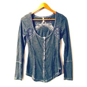 Free People Casual Victorian Style Top